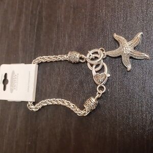 ICON Silver Starfish Charm Bracelet